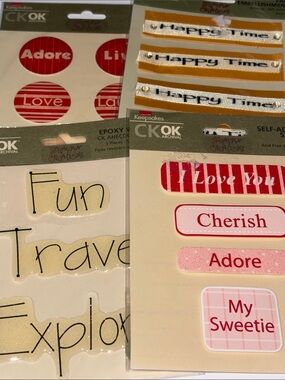 Epoxy Stickers CK Epoxy Words CREATING KEEPSAKES STICKER SET RIBBON WORDS 00s